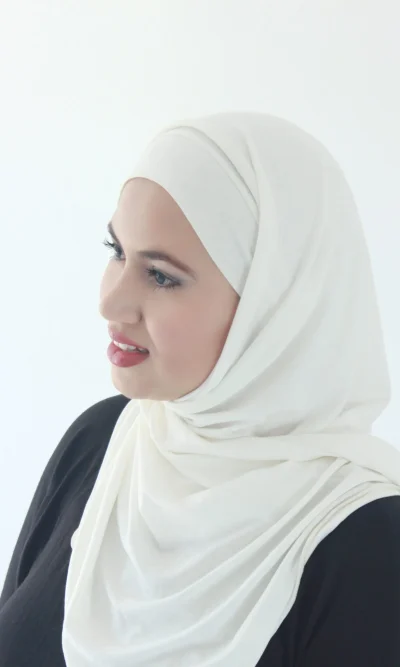 Hijab Sans Épingles Blanc