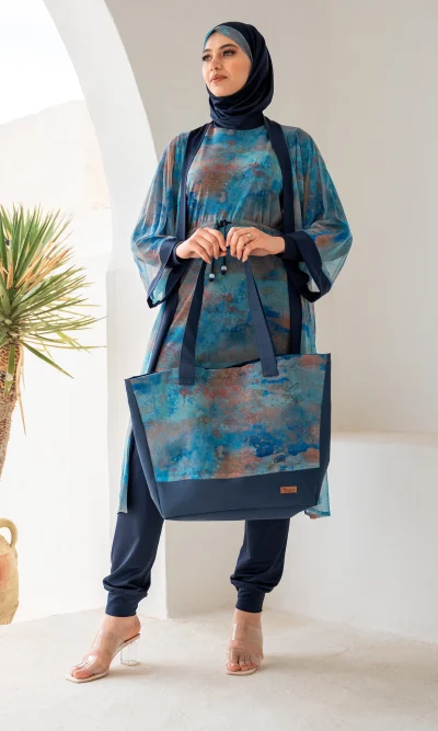 Grand Sac De Plage Bleu Marine