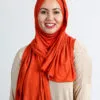 Hijab Sans Épingles Orange