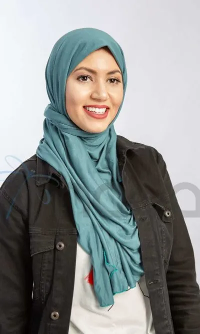 Foulard Jersey Coton Bleu Acrylique