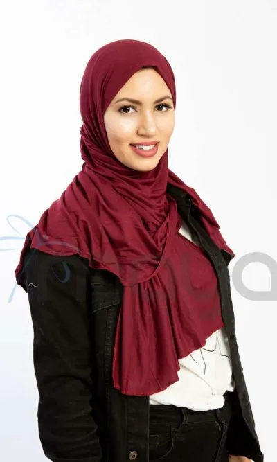 Foulard Jersey Coton Bordeaux