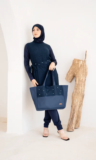 Grand Sac De Plage Bleu Alya