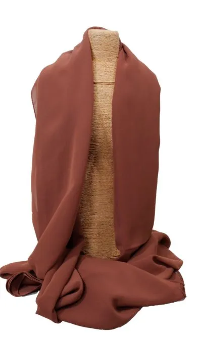 Foulard Chiffon Rouille