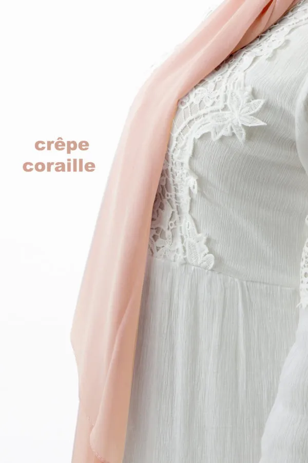 foulard crêpe coraille