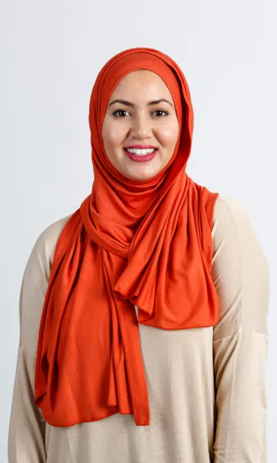 Hijab Jersey Cotton Orange