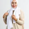 foulard viscose blanc