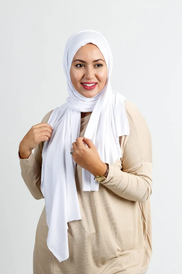 foulard viscose blanc