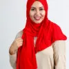 Foulard Jersey Cotton Rouge