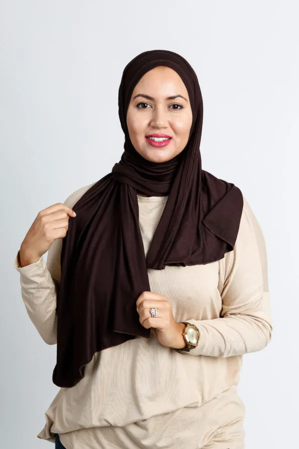 foulard viscose Marron foncé