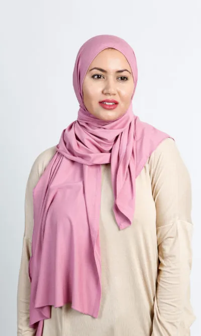 Foulard Jersey Coton Rose