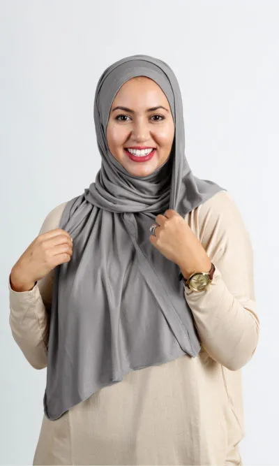 Hijab Jersey Cotton Mouse Gray