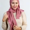 Foulard Jersey Coton Vieux Rose