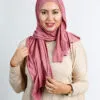 foulard viscose vieux rose