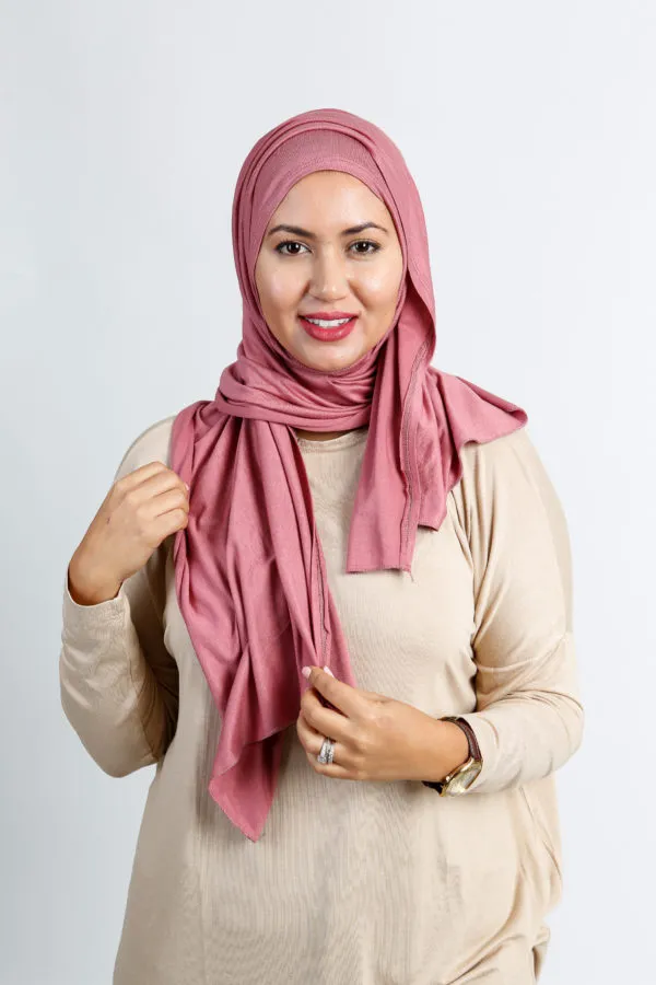 foulard viscose vieux rose