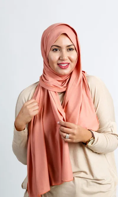 Foulard Jersey Coton Pèche