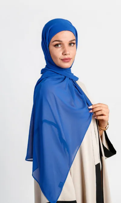 Foulard Avec Bonnet intégré Bleu Roi Instant Hijab