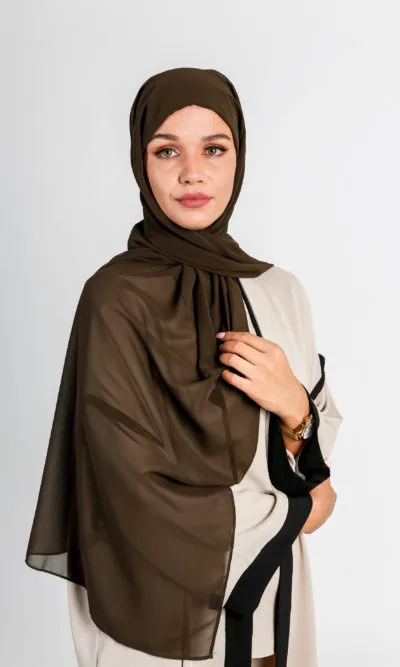 Foulard Avec Bonnet intégré Vert Militaire Instant Hijab