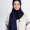 Hijab à Enfiler Jersey Bleu Marine Wrap & Go