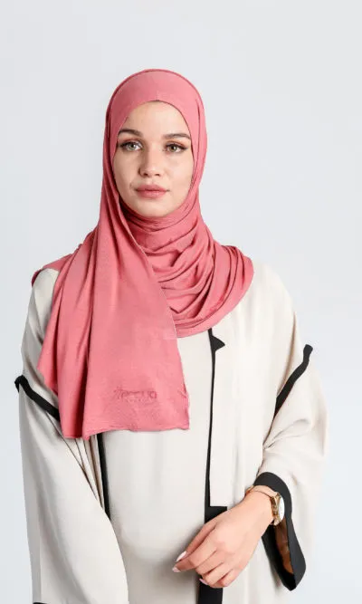 Hijab à Enfiler Jersey Rose Indien Wrap & Go