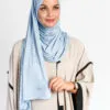 Hijab à Enfiler Jersey Bleu Ciel Wrap & Go