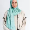 Hijab à Enfiler Jersey Vert D'eau Wrap & Go