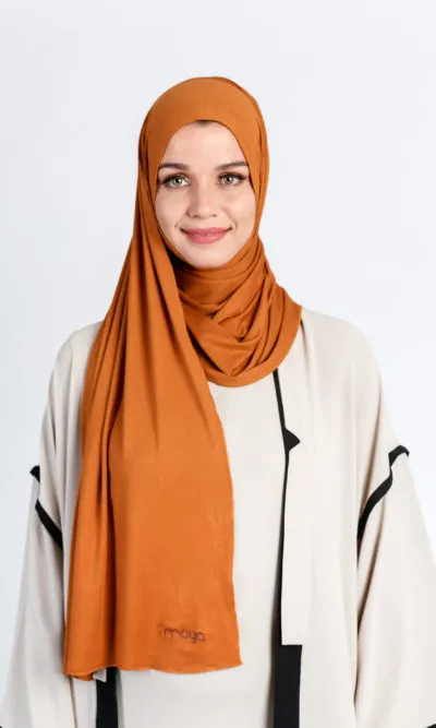Hijab à Enfiler Jersey Cannelle Wrap & Go