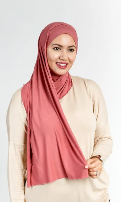 Hijab Sans Épingles Rose Indien