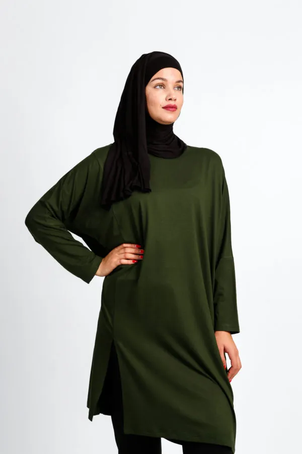 Pull ample Maya Vert militaire