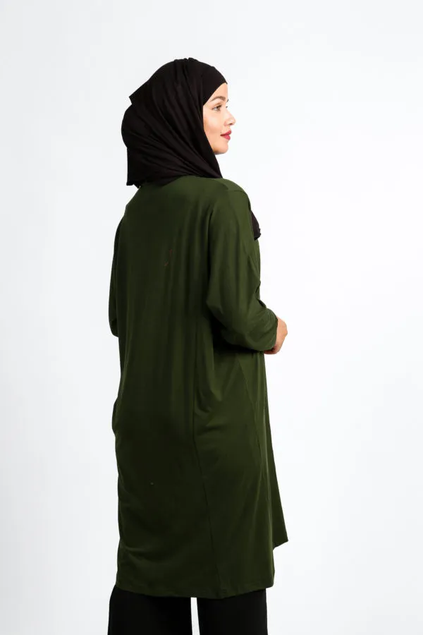 Pull ample Maya Vert militaire