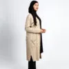 Gilet long avec poches Beige
