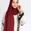 Hijab à Enfiler Jersey Bordeaux Wrap & Go