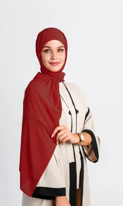 Foulard Avec Bonnet intégré Bordeaux Instant Hijab
