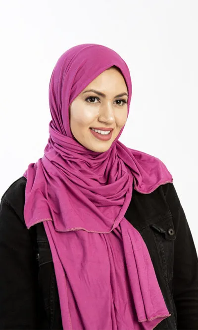 Hijab Jersey Cotton Fuchsia pink