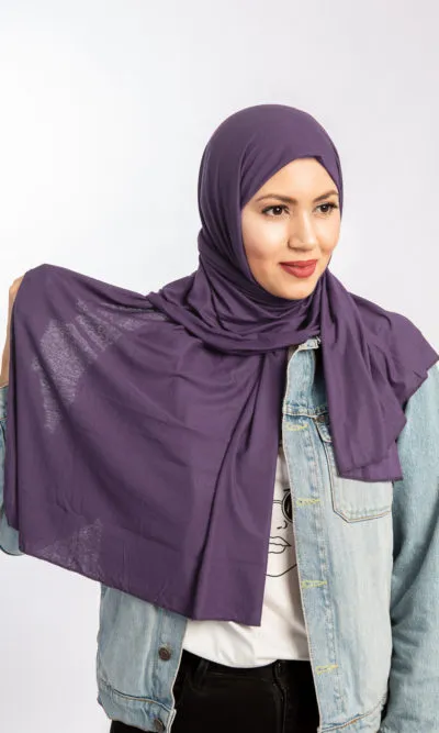 Hijab Jersey Cotton Purple