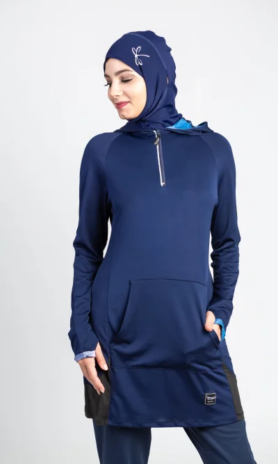 Pull de Sport Femme Voilée Bleu warrior