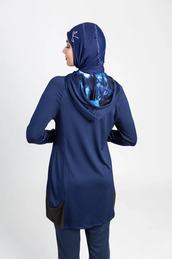 Pull de Sport Femme Voilée Bleu
