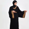 Noir Robe longue manche longue