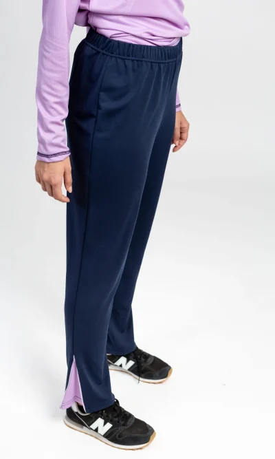 Pantalon de sport Bleu Zip Cheville