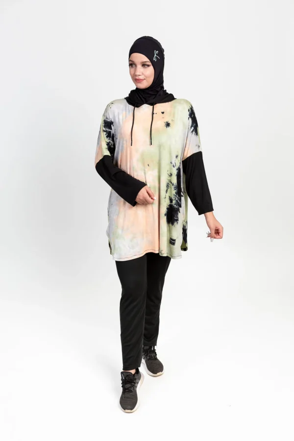 Pull Oversize Imprimé Vert