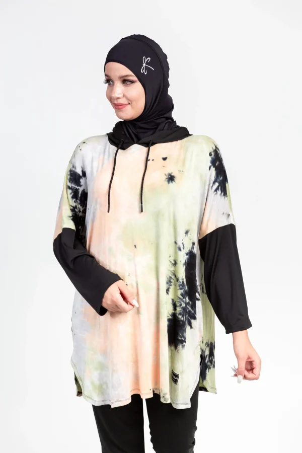 Pull Oversize Imprimé Vert