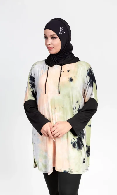 Pull Oversize Imprimé Vert