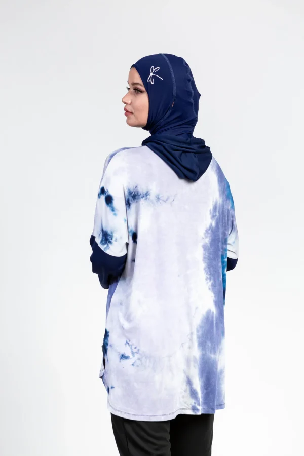 Pull Oversize Imprimé Bleu