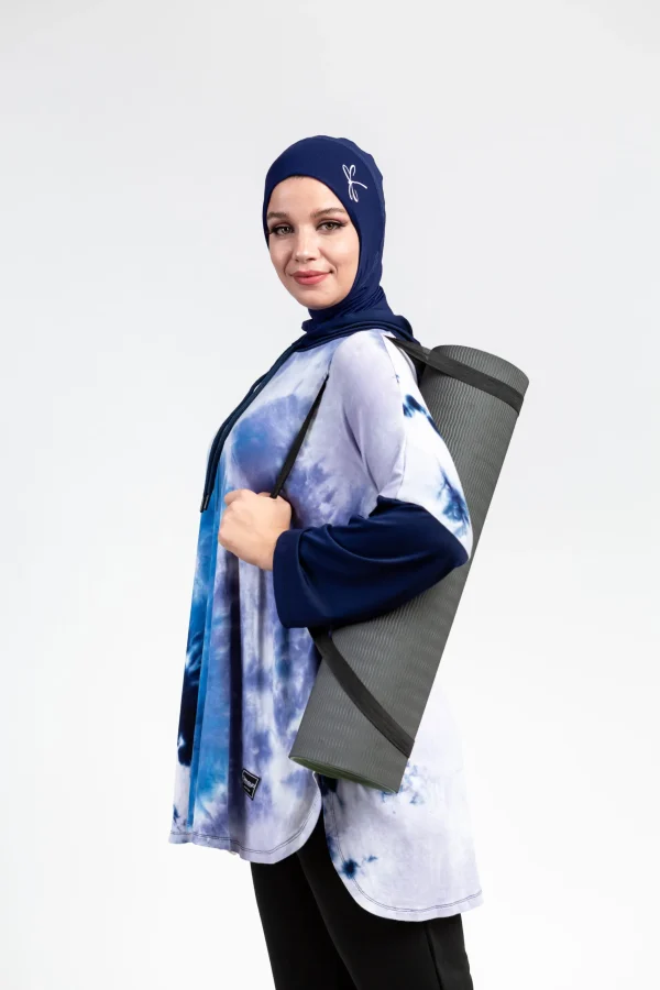 Pull Oversize Imprimé Bleu