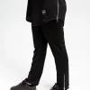 Pantalon de Sport Noir zip Argent Cheville