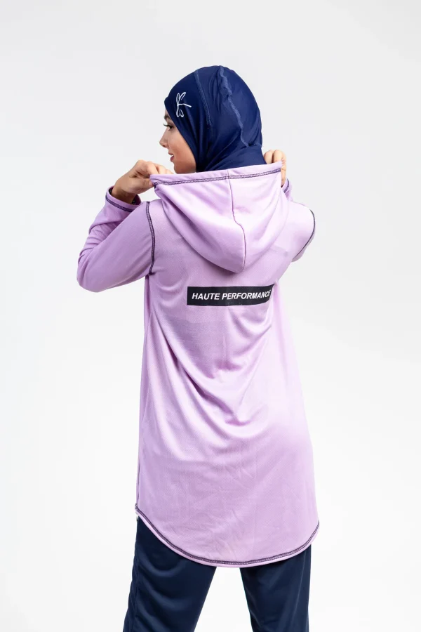 Pull de Sport Avec Capuche Mauve