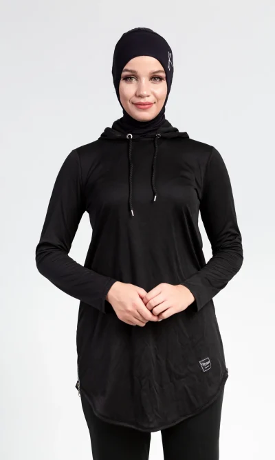 Pull de Sport avec Capuche Noir