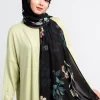 Printed Floral Scarf With Cap Integrated Instant Hijab