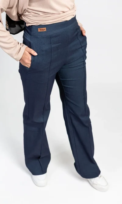 Jean ample Bleu pour Femme Voilée