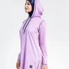 Pull de Sport Avec Capuche Mauve