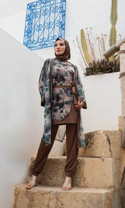 Burkini Femme Voilée Marron Maia